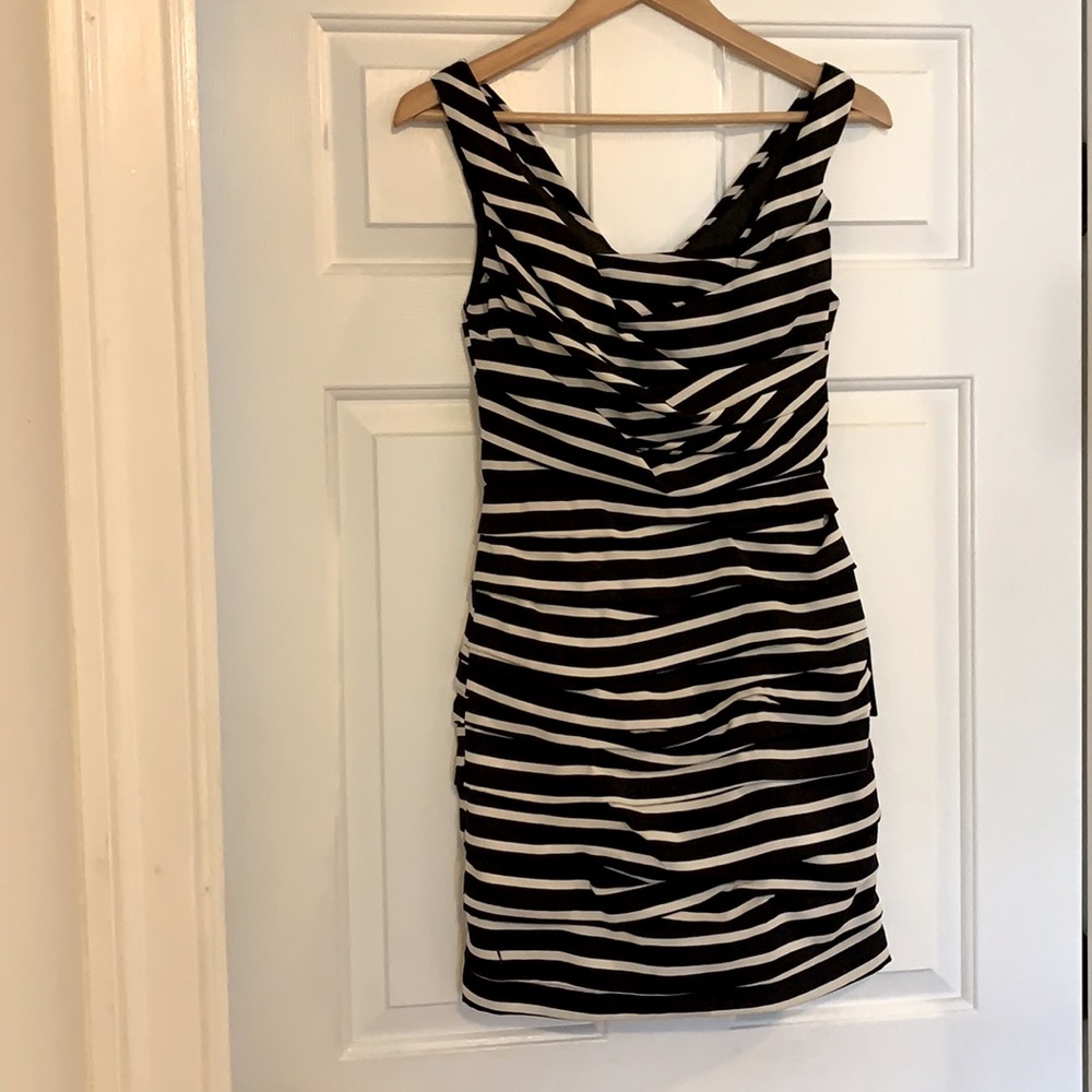 sleeveless zebra dress